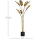 Tropical 87.25 inch 40 watt Vintage Brass/Black Floor Lamp Portable Light, Grande