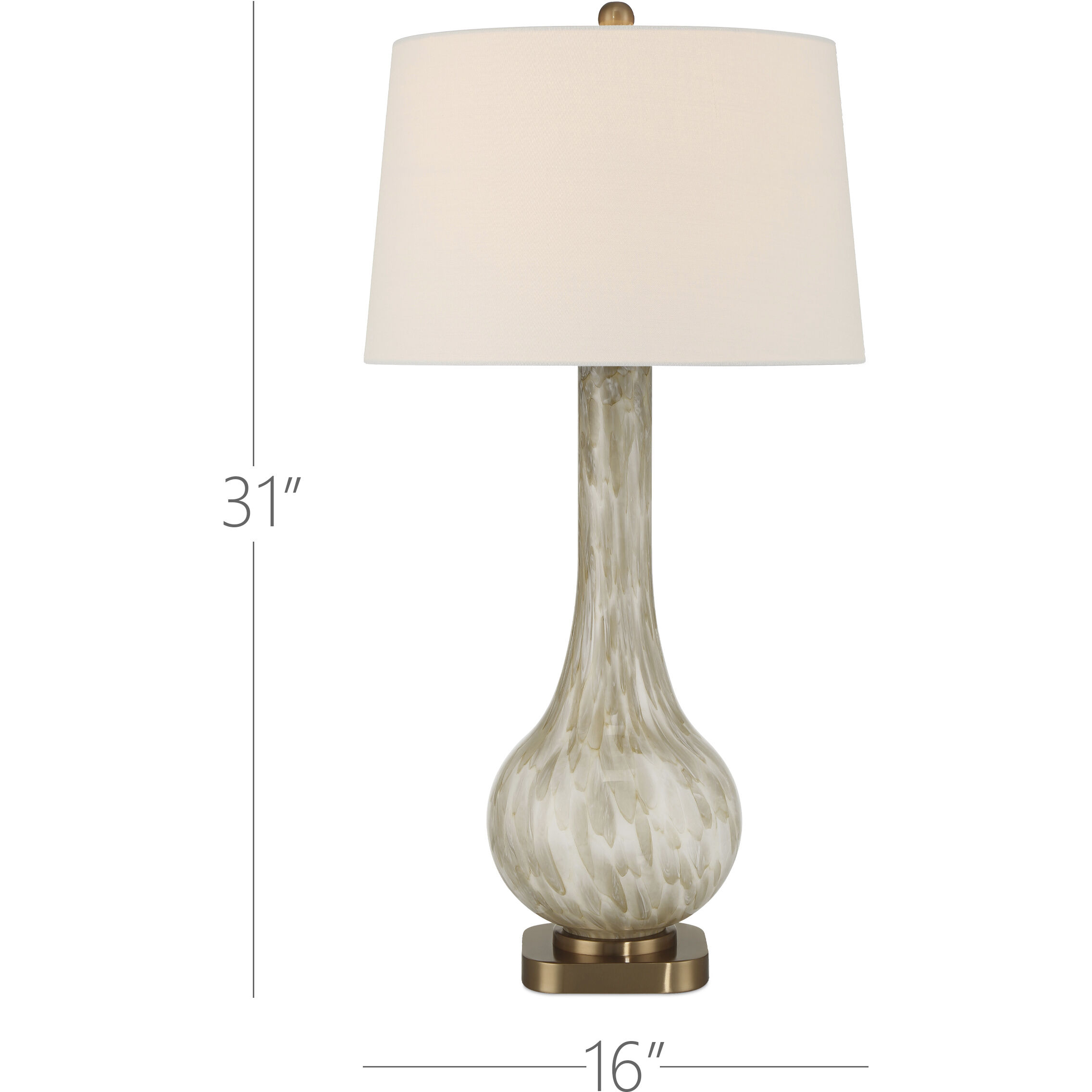 Bombon 31 inch 150.00 watt Pale Brown/Off-White/Antique Brass Table Lamp Portable Light