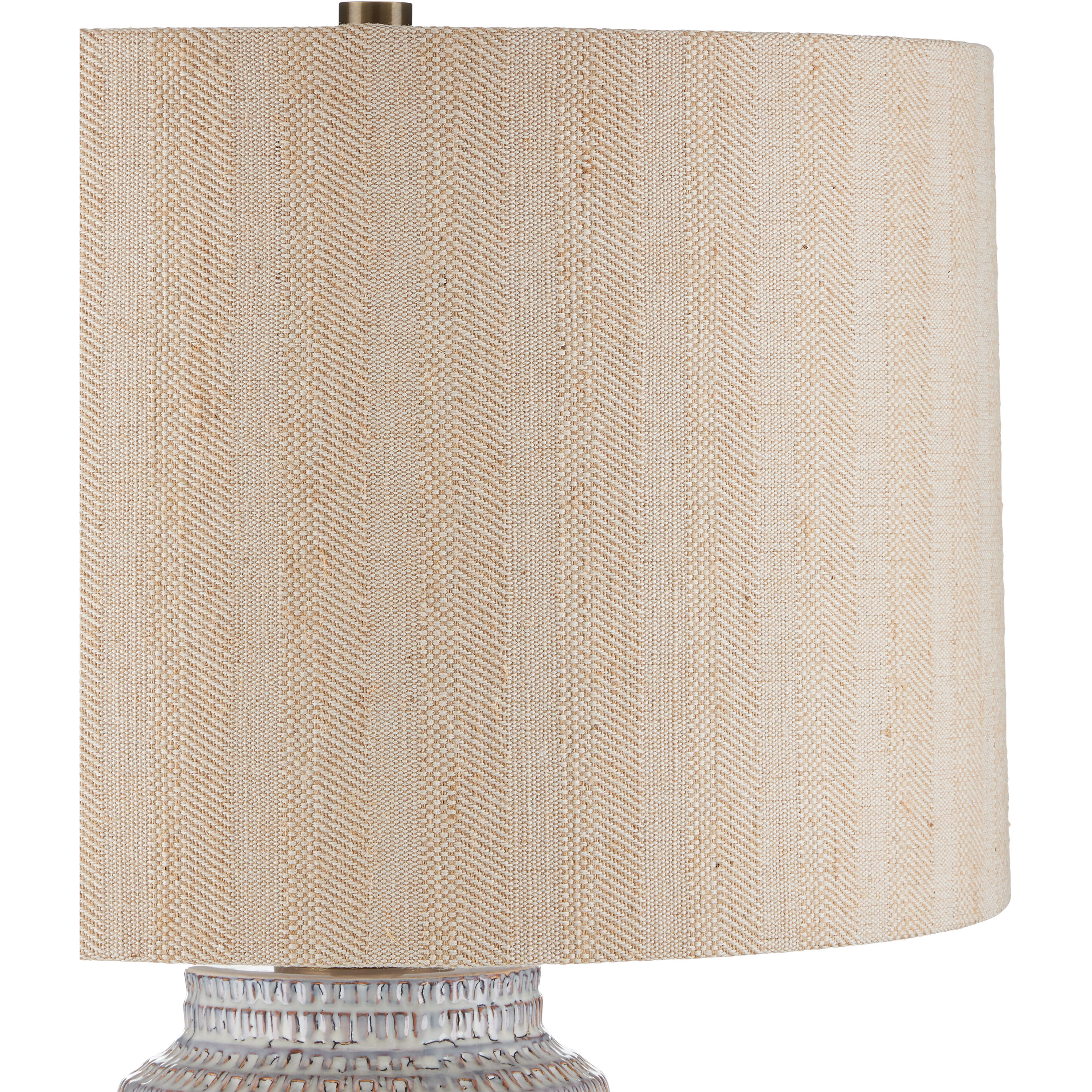 Owen 25.75 inch 150 watt Off-White/Light Brown/Antique Brass Table Lamp Portable Light