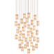Escenia 36 Light 35 inch Natural/Painted Silver Multi-Drop Pendant Ceiling Light