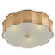 Wexford 3 Light 19.25 inch Antique Brass Flush Mount Ceiling Light