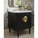 Briallen 30 X 34.25 inch Caviar Black/Natural/White/Light Antique Brass Vanity with Undermount Sink