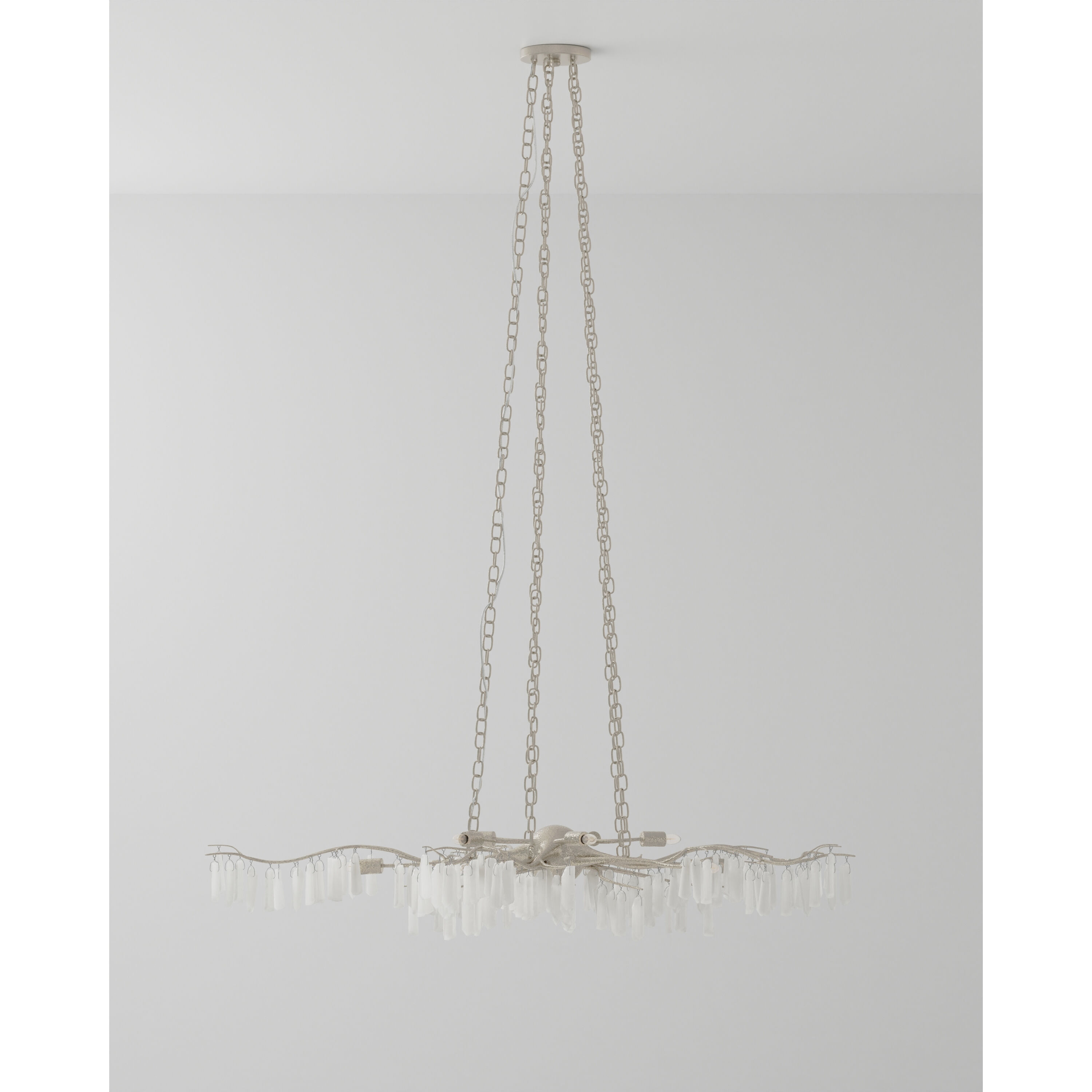 Forest Light 10 Light 62 inch Textured Silver/Natural Chandelier Ceiling Light, Aviva Stanoff Collection