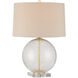 Zebulon 25.5 inch 150.00 watt Clear with Gold Speckles/Contemporary Gold Leaf Table Lamp Portable Light