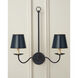Tole Blue 6 inch Tapered Chandelier Shade
