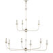 Nottaway 9 Light 44.25 inch Champagne Two-Tier Chandelier Ceiling Light