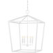 Denison 4 Light 26 inch Gesso White Chandelier Ceiling Light, Large