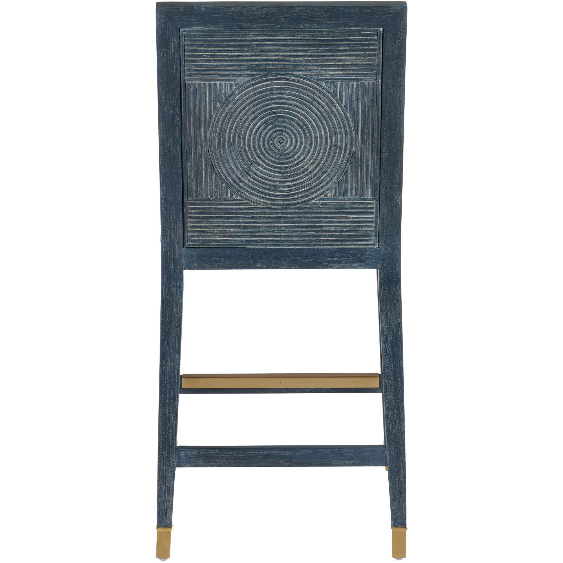 Santos 40 inch Vintage Navy/Performance Barrett Dusk/Satin Brass Counter Stool