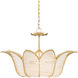 Bebe 3 Light 26.75 inch Contemporary Gold Leaf/Clear Chandelier Ceiling Light