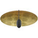 Pinders 2 Light 27.75 inch Contemporary Gold Leaf/French Black Flush Mount Ceiling Light