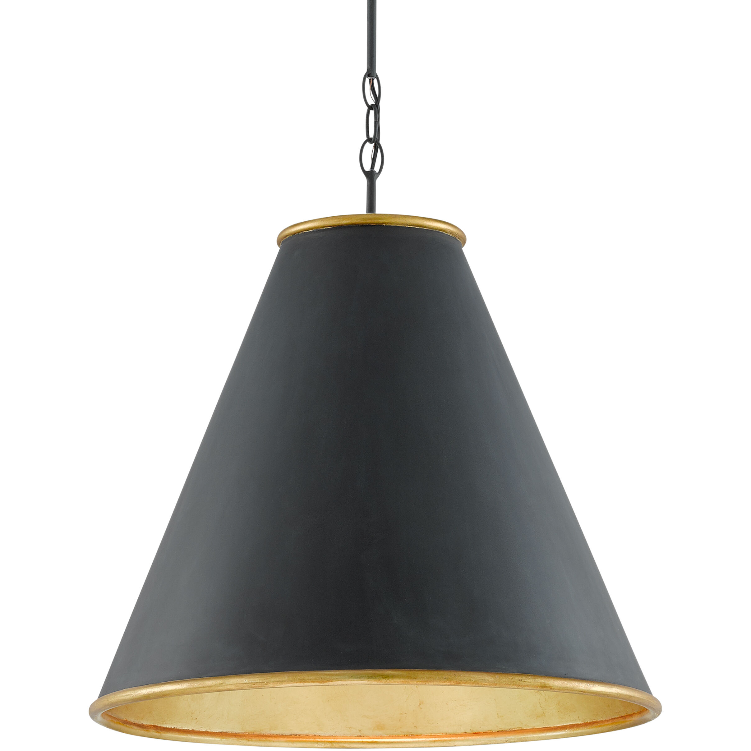 Pierrepont 1 Light 22 inch Antique Black/Contemporary Gold Leaf/Painted Gold Pendant Ceiling Light, Large