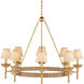 Vichy 8 Light 35.5 inch Natural/Contemporary Gold Leaf/Contemporary Gold Chandelier Ceiling Light, Suzanne Duin Collection