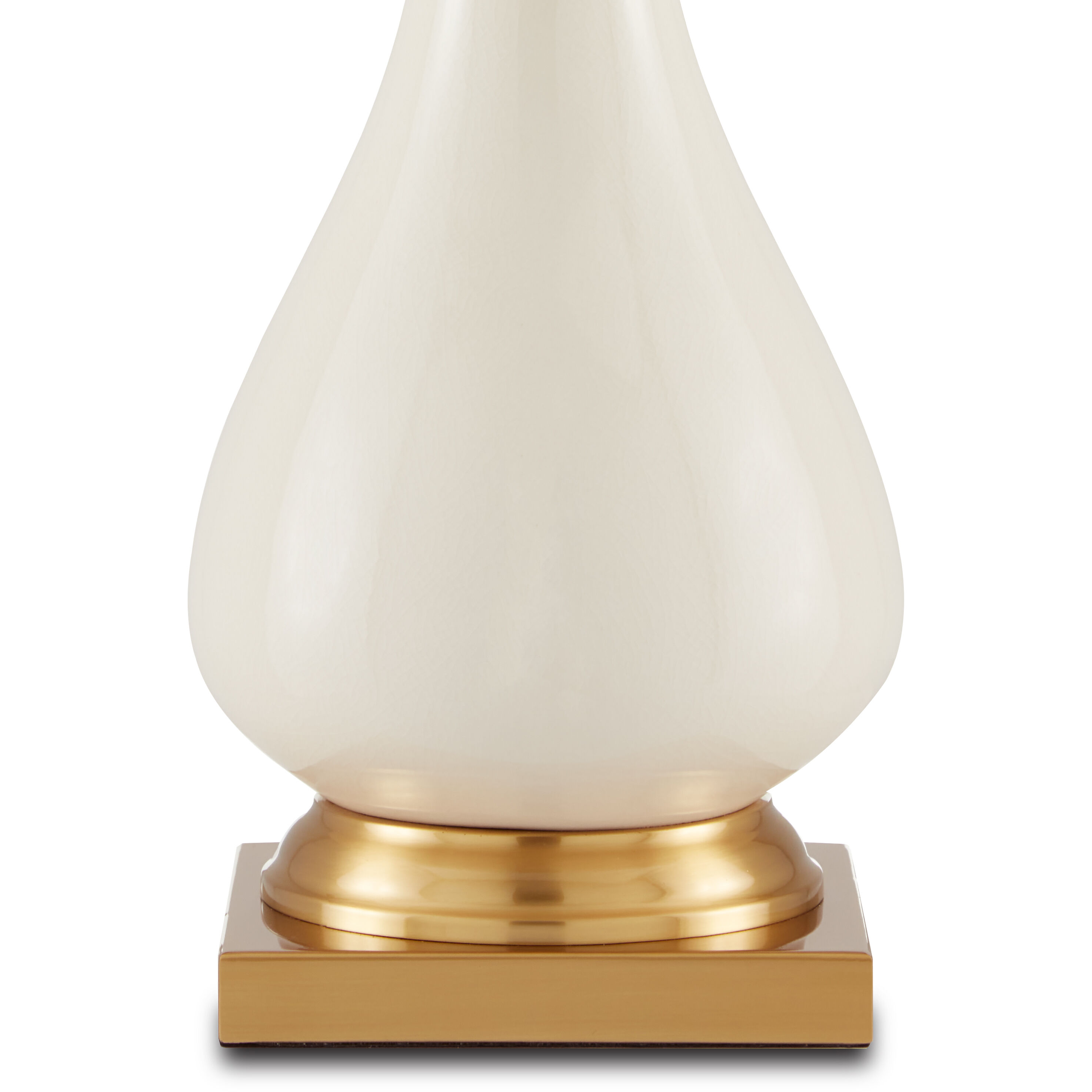 Lynton 31 inch 150 watt Cream Crackle/Brass Table Lamp Portable Light
