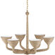 Marbella 6 Light 34.25 inch Natural/Contemporary Gold/Sugar White Chandelier Ceiling Light