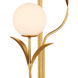 Rossville 67.75 inch 7 watt Contemporary Gold Leaf/Frosted White Floor Lamp Portable Light