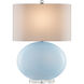 Laconia 30.5 inch 150 watt Light Blue/Clear/Polished Nickel Table Lamp Portable Light