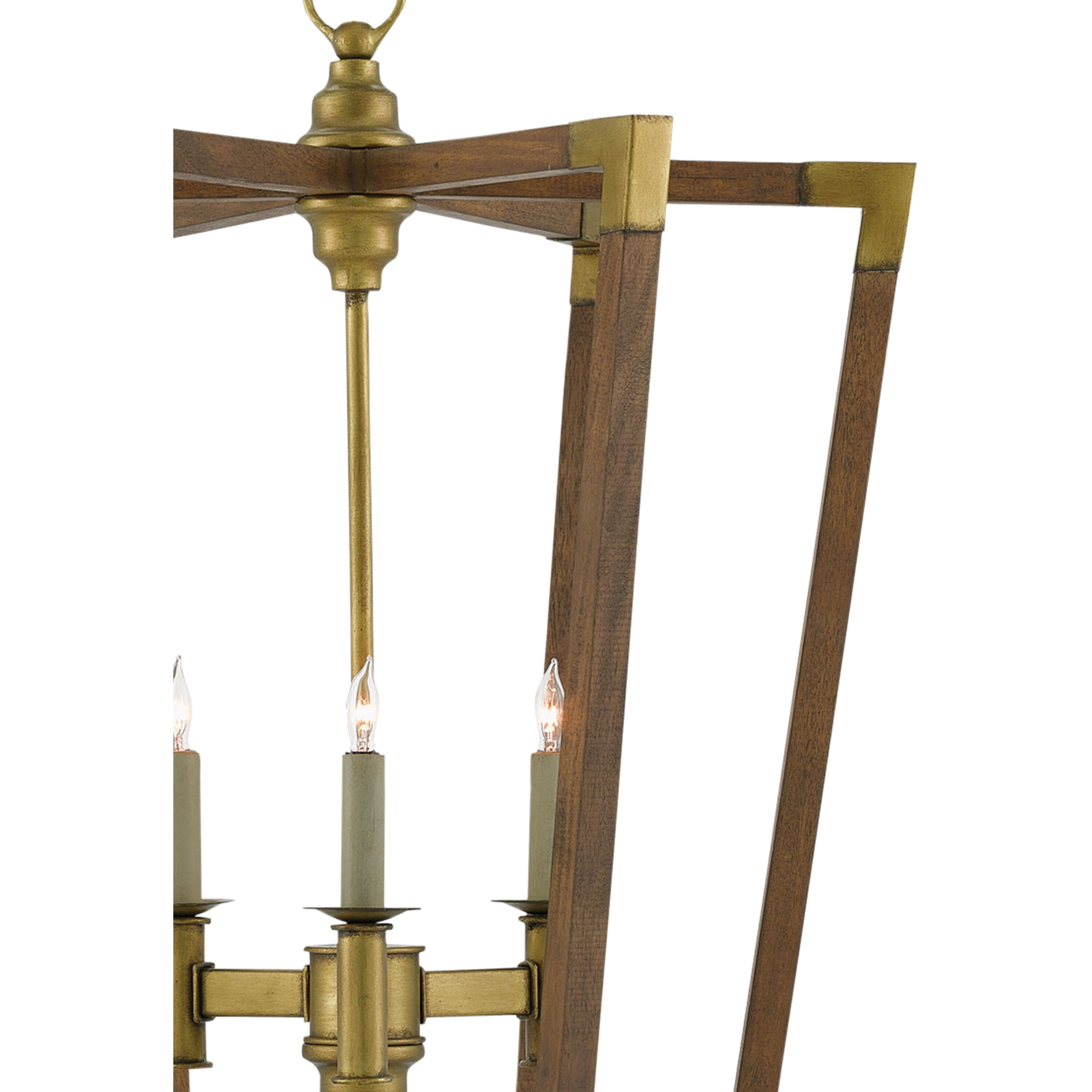 Bastian 3 Light 23.5 inch Chestnut/Brass Chandelier Ceiling Light, Medium