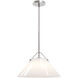 Bronwen 1 Light 19 inch Opaque White/Polished Nickel Pendant Ceiling Light