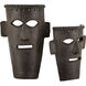 Etu 19 X 13 inch Mask Sculptures, Set of 2
