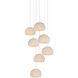 Virtu 7 Light 13 inch Natural/Silver Multi-Drop Pendant Ceiling Light