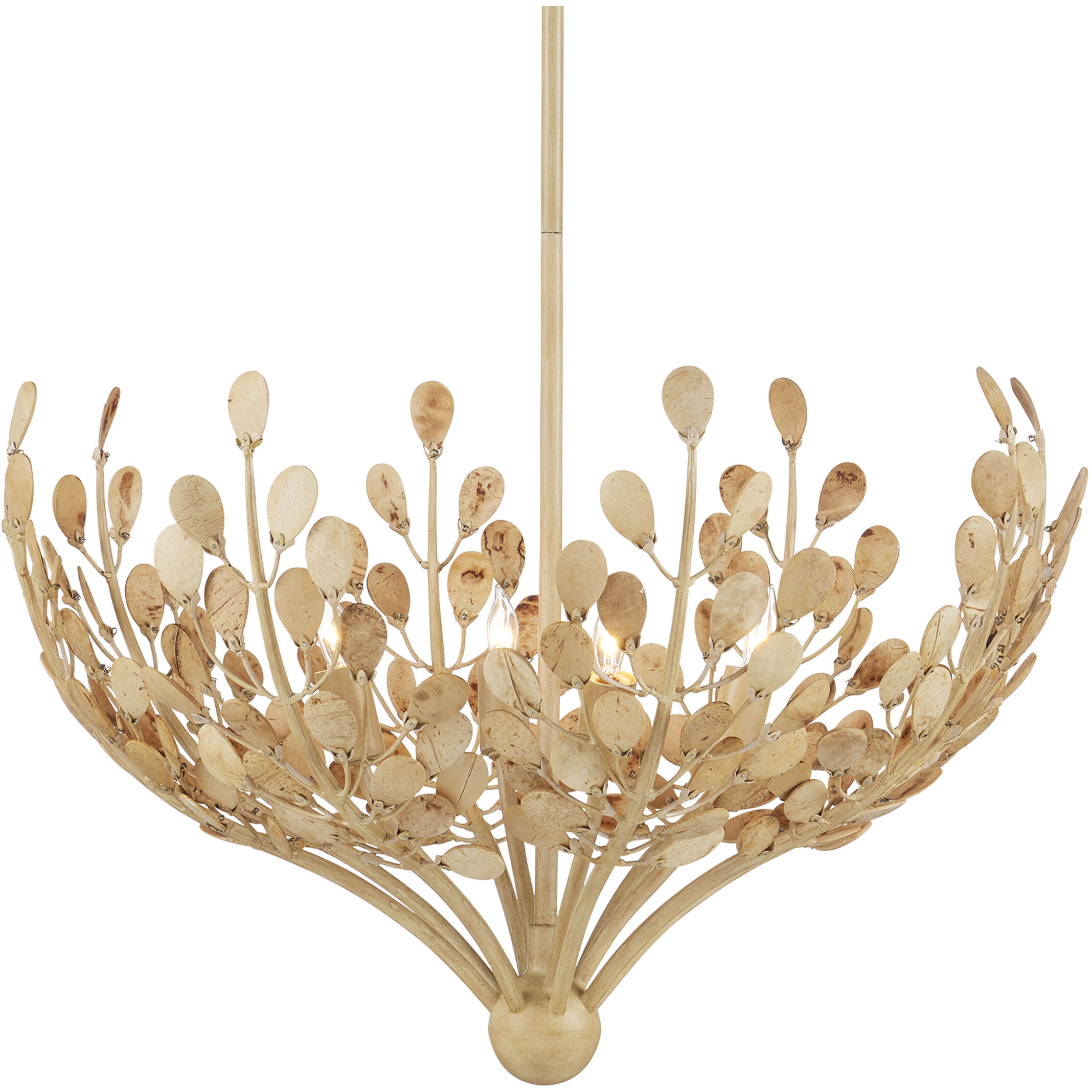 Maypan 4 Light 23.5 inch Coco Cream/Natural Chandelier Ceiling Light