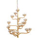 Agave Americana 22 Light 42 inch Dark Contemporary Gold Leaf Chandelier Ceiling Light, Marjorie Skouras Collection