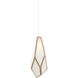 Glace 1 Light 5.5 inch White and Antique Brass with Silver Multi-Drop Pendant Ceiling Light