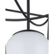 Rochefort 1 Light 18 inch Black/White Indoor/Outdoor Lantern Pendant Ceiling Light, Medium