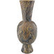 Brown Marbleized 22 X 9 inch Vase