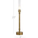 Paseo 20 inch 1.50 watt Polished Antique Brass/Clear Cordless Table Lamp Portable Light