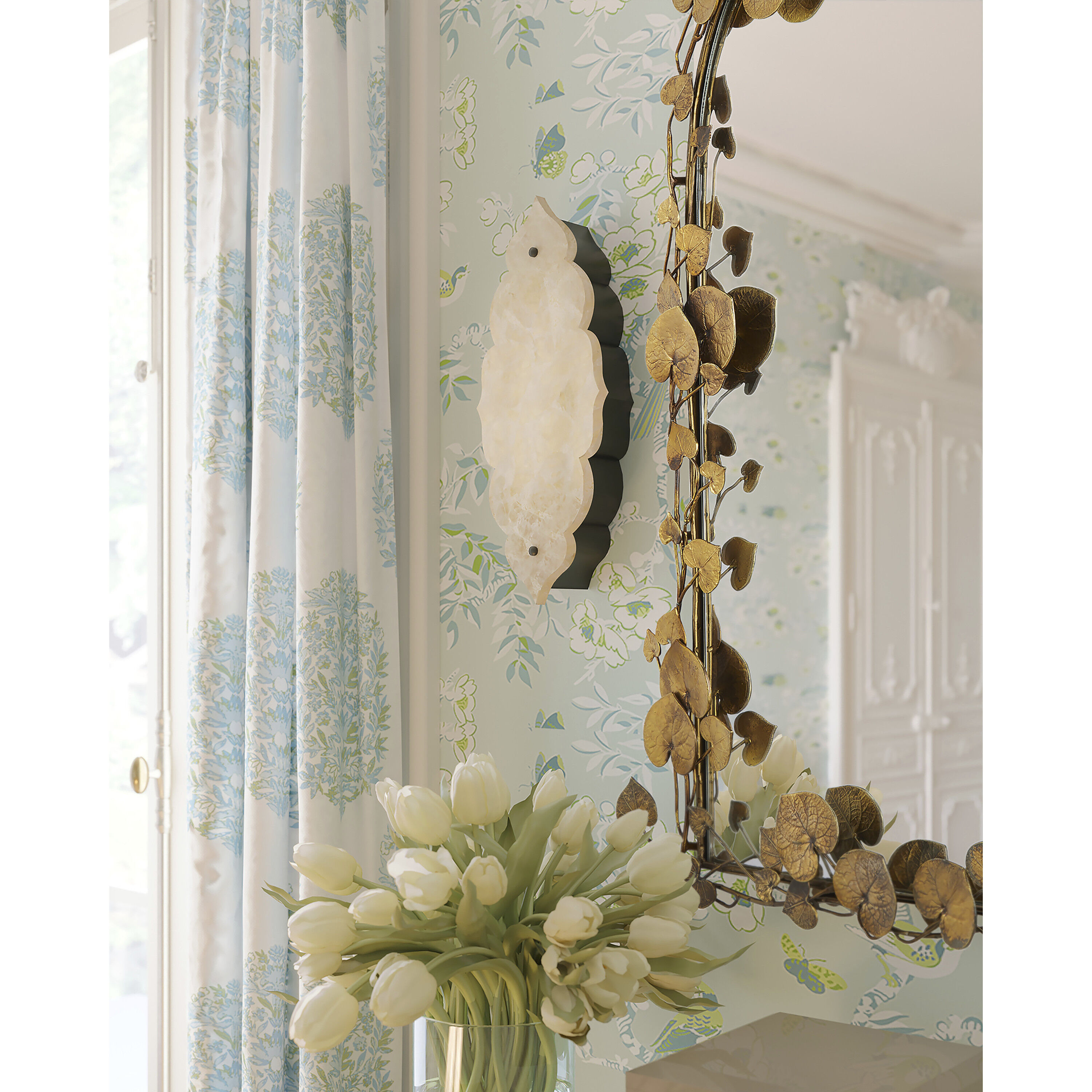 Vinna 39 X 28 inch Antique Brass Mirror