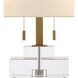 Chiara 14.5 inch 75 watt Clear/Antique Brass Table Lamp Portable Light