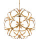Sappho 9 Light 33.5 inch New Gold Leaf Orb Chandelier Ceiling Light