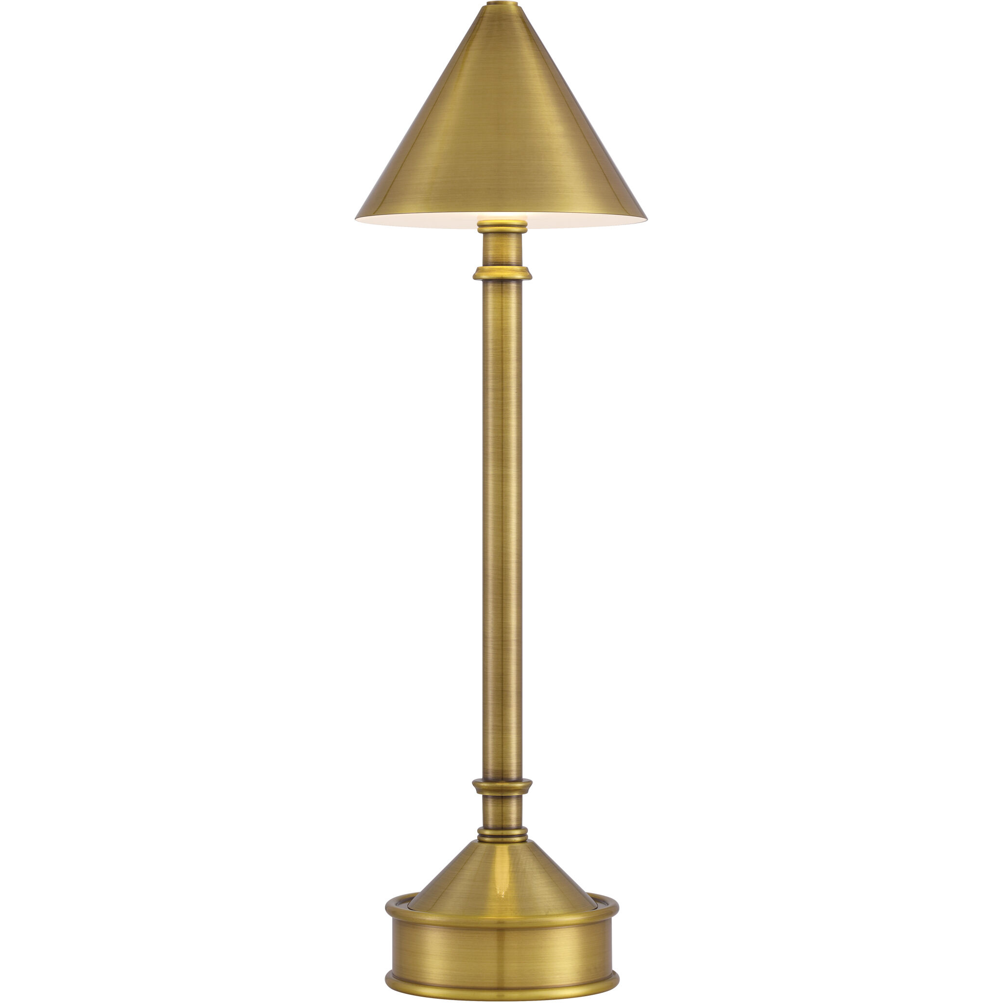Traipse 18 inch 1.5 watt Brass Cordless Table Lamp Portable Light