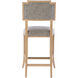 Melanie 42 inch Blonde Ash Wood/Brass Counter Stool