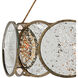 Oliveri 6 Light 34 inch Pyrite Bronze/Raj Mirror Chandelier Ceiling Light