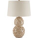 Barnacle 26.5 inch 150 watt Ivory/Brown Table Lamp Portable Light