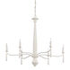 Donnybrook 6 Light 32.5 inch Snow White/White Chandelier Ceiling Light