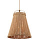Parnell 1 Light 27.75 inch Natural/Beige/Frosted White Pendant Ceiling Light