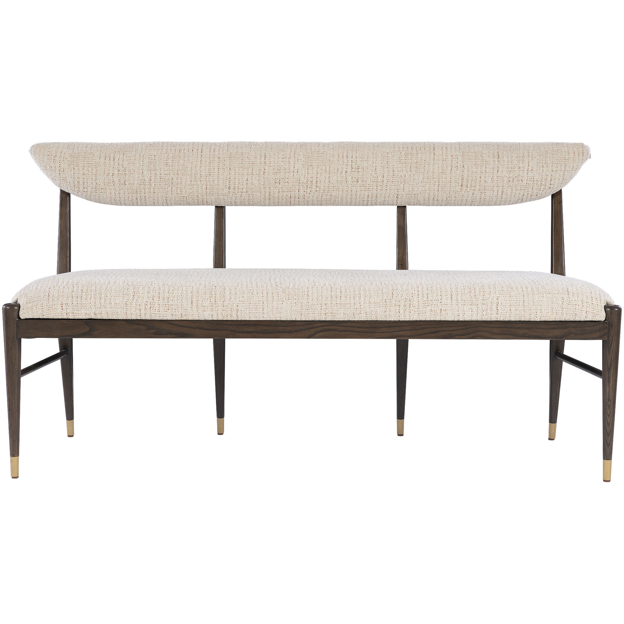 Arlan Coffee Brown/Antique Brass Bench