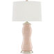 Ondine 30.5 inch 150 watt Blush/Silver Leaf Table Lamp Portable Light