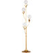 Rossville 67.75 inch 7 watt Contemporary Gold Leaf/Frosted White Floor Lamp Portable Light
