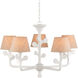 Charny 5 Light 42 inch Gesso White Chandelier Ceiling Light