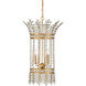 Bradshaw 4 Light 20 inch Frosted/Clear/Brass Lantern Pendant Ceiling Light