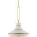Perth 2 Light 22 inch Gold Leaf/White Pendant Ceiling Light