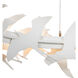 Tijereta LED 40 inch Gesso White Chandelier Ceiling Light, Marjorie Skouras Collection