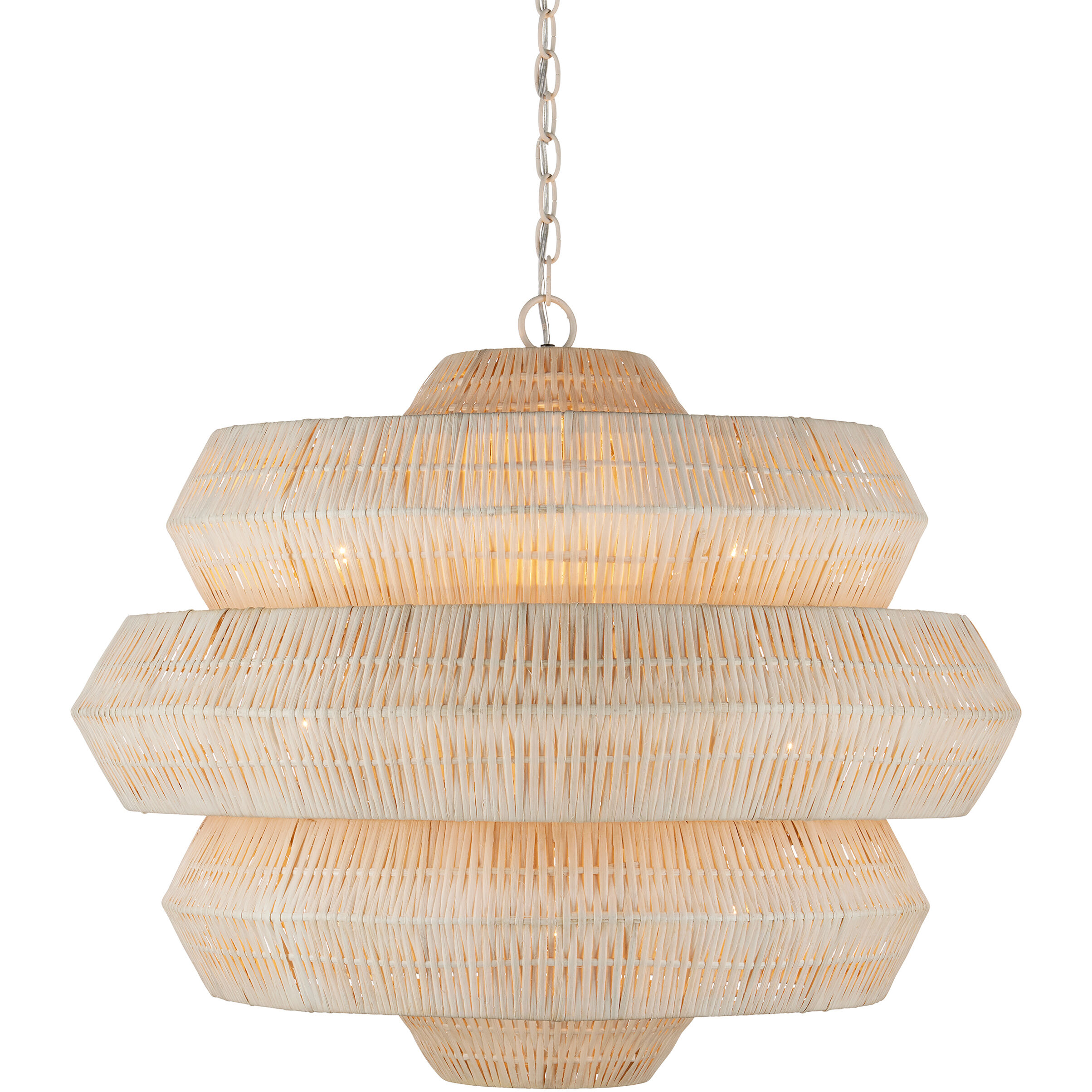 Antibes 9 Light 30 inch Bleached/Snow White Chandelier Ceiling Light