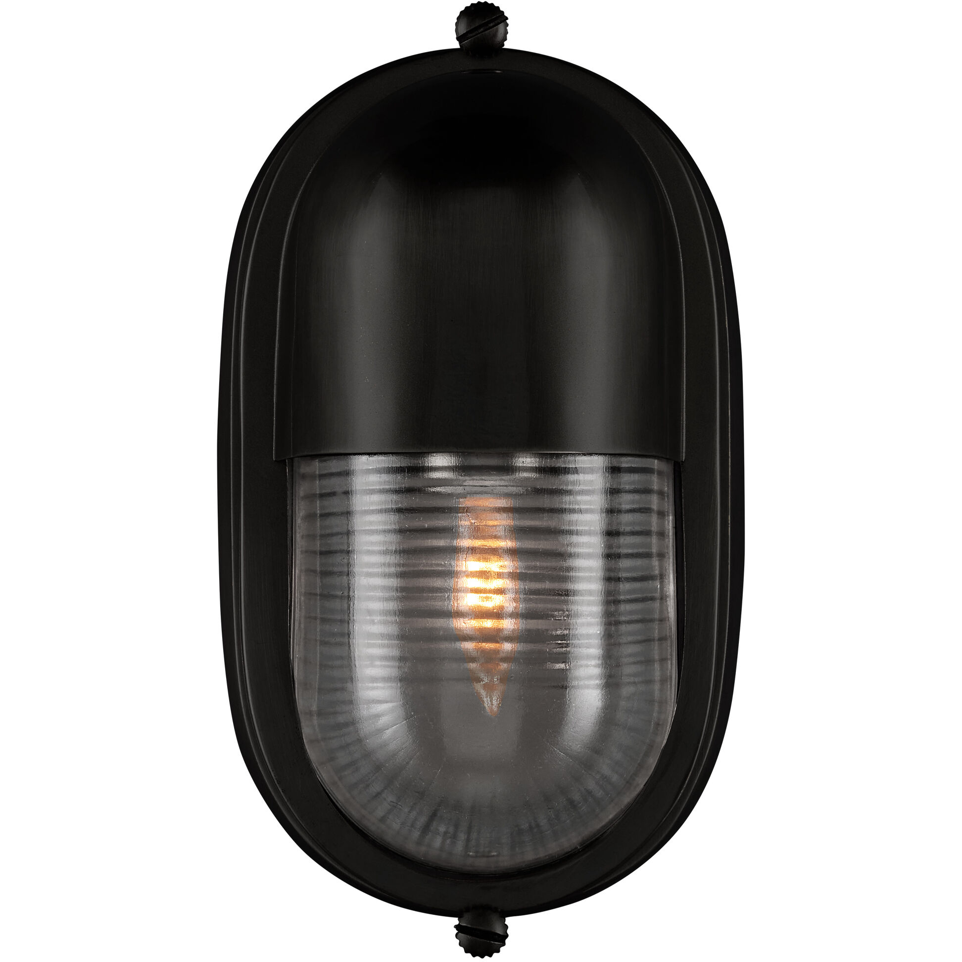 Maritime 1 Light 8.5 inch Matte Black/Clear Outdoor Wall Sconce