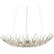 Shinju 4 Light 28.5 inch Natural/Contemporary Silver Leaf Bowl Chandelier Ceiling Light
