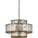 Fantine 4 Light 18 inch Pyrite Bronze/Raj Mirror Chandelier Ceiling Light, Small